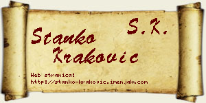 Stanko Kraković vizit kartica